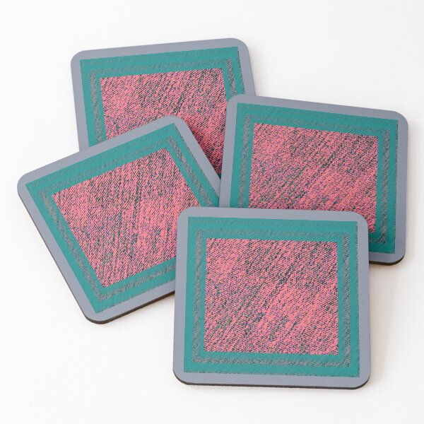 Item preview, Teal Peach Squares jeans by Iritof designed and sold by iritof.