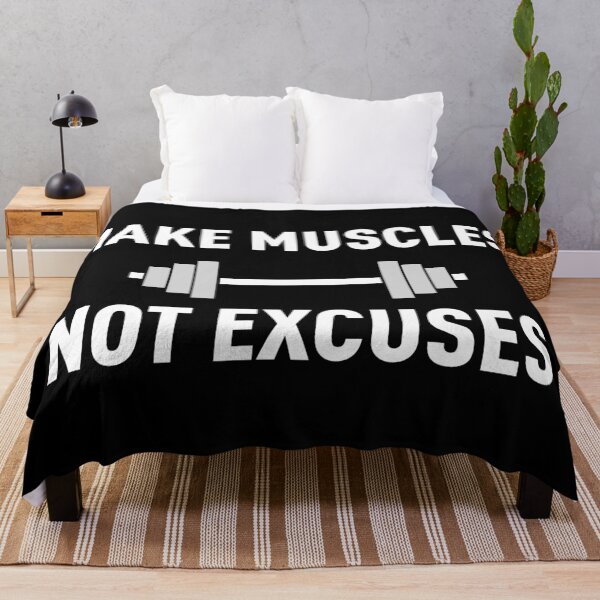 Item preview, Make Muscles, Not Excuses (White) designed and sold by FilipeFerreira.