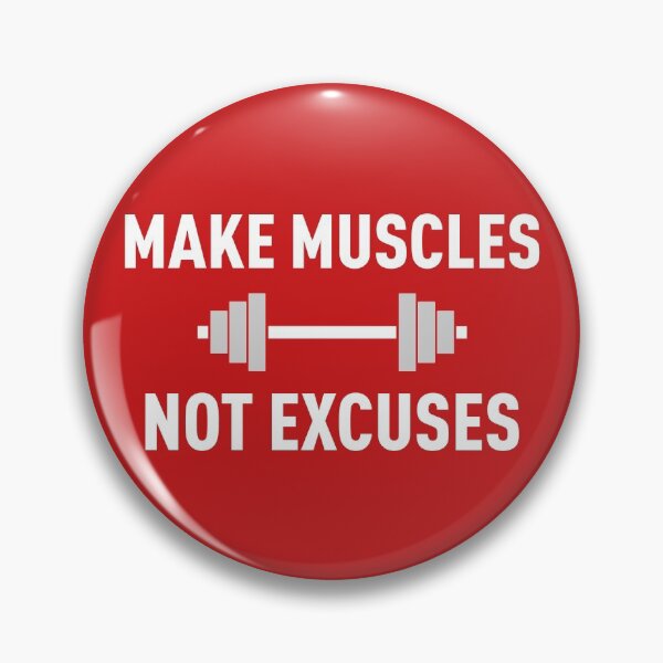 Item preview, Make Muscles, Not Excuses (Red BG) designed and sold by FilipeFerreira.
