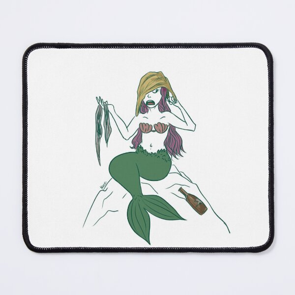 Item preview, Less plastic, save mermaids designed and sold by happyfox.