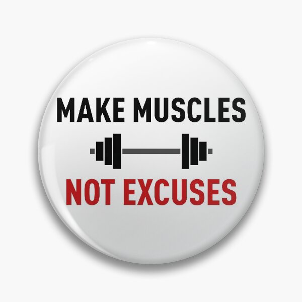 Item preview, Make Muscles, Not Excuses (Black and Red) designed and sold by FilipeFerreira.