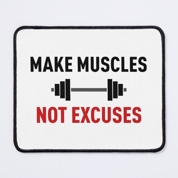Item preview, Make Muscles, Not Excuses (Black and Red) designed and sold by FilipeFerreira.