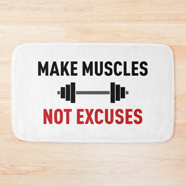 Item preview, Make Muscles, Not Excuses (Black and Red) designed and sold by FilipeFerreira.