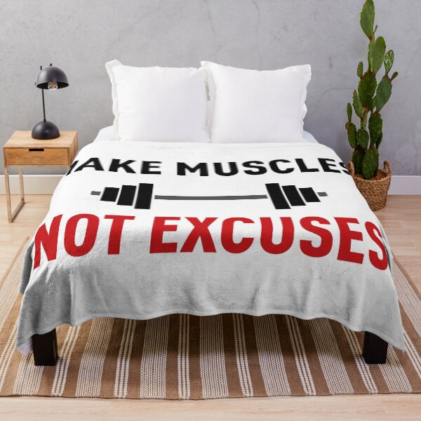 Item preview, Make Muscles, Not Excuses (Black and Red) designed and sold by FilipeFerreira.