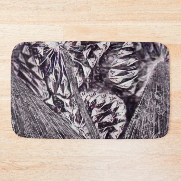 Item preview, giant dandelions, triangular dandelions, crazy, monochrome, minimalism, purple, white designed and sold by Maria Mihailova.