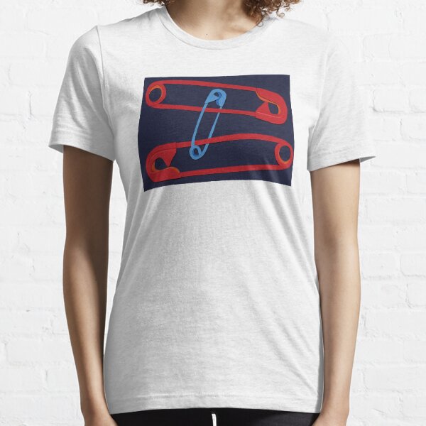 Safety Pin #19 - red,blue, Navy Essential T-Shirt