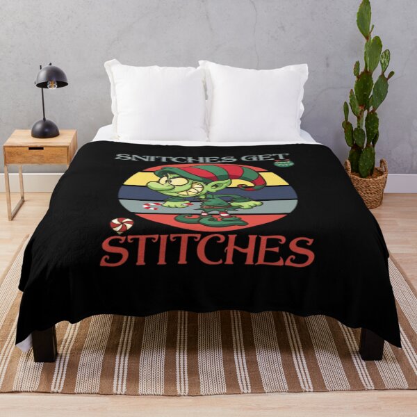 Item preview, Snitches Get Stitches Elf - Funny Christmas Premium designed and sold by Zyphrost ★★★★★ (✔).