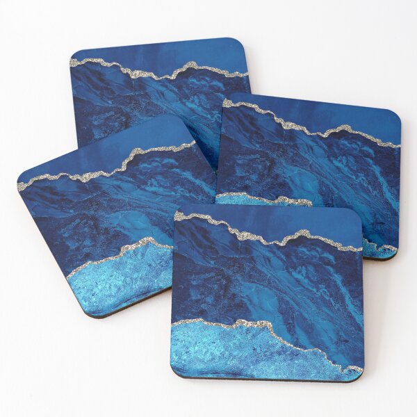 Artikelvorschau, Blau "(Faux) Crushed Velvet" und Aqua Faux Marble entworfen und verkauft von DEC02.