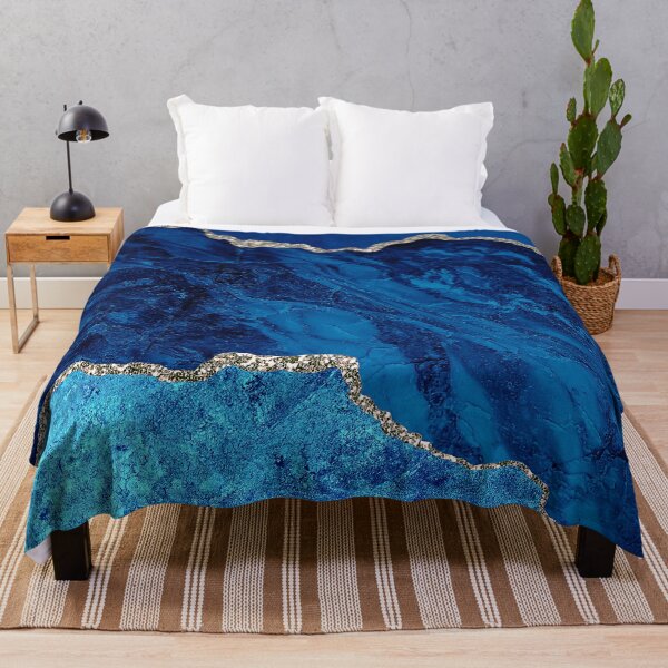 Item preview, Blue "(Faux) Crushed Velvet" And Aqua Faux Marble designed and sold by DEC02.