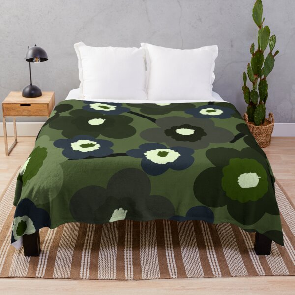 Item preview, Scandinavian Floral Pattern in Green & Navy Blue #2 designed and sold by Deutschic.