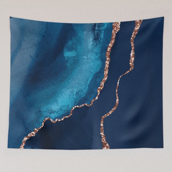 Item preview,  Teal And Azure Blue (Faux) Marble Agate Design designed and sold by DEC02.