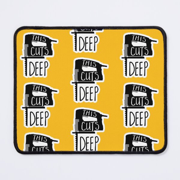 Item preview, This cuts deep - funny woodworking jigsaw pun designed and sold by hitechmom.