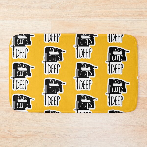 Item preview, This cuts deep - funny woodworking jigsaw pun designed and sold by hitechmom.