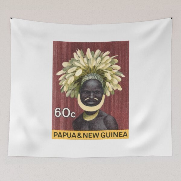 Item preview, 1968 Papua New Guinea Headress 60c Postage Stamp designed and sold by retrographics.