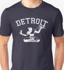 Camiseta ajustada Spirit of Detroit (diseño apenado de la vendimia)