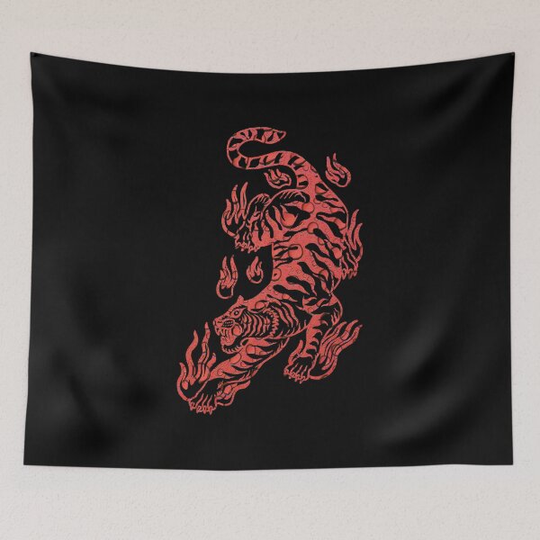 Item preview, 2022 Year of the Tiger - Flaming Red Water Tiger designed and sold by Trinket-Trickster.