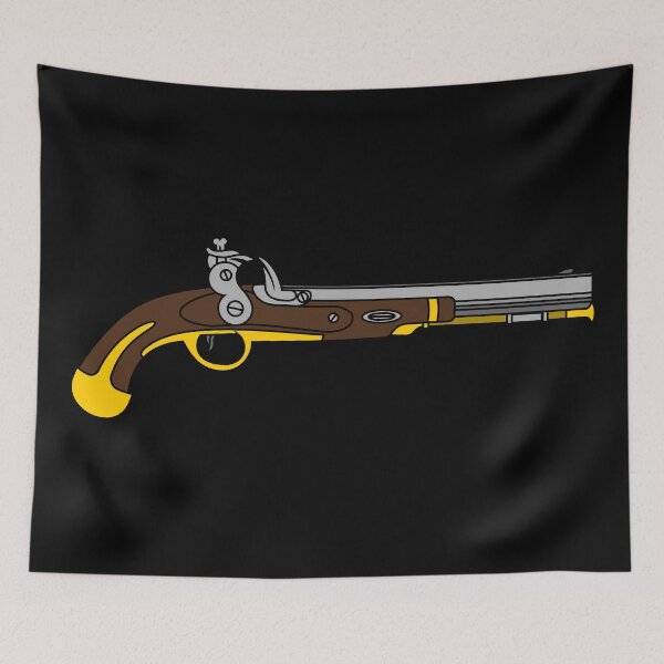Item preview, Simple Historic Flintlock Pistol Ilustration designed and sold by Dator.