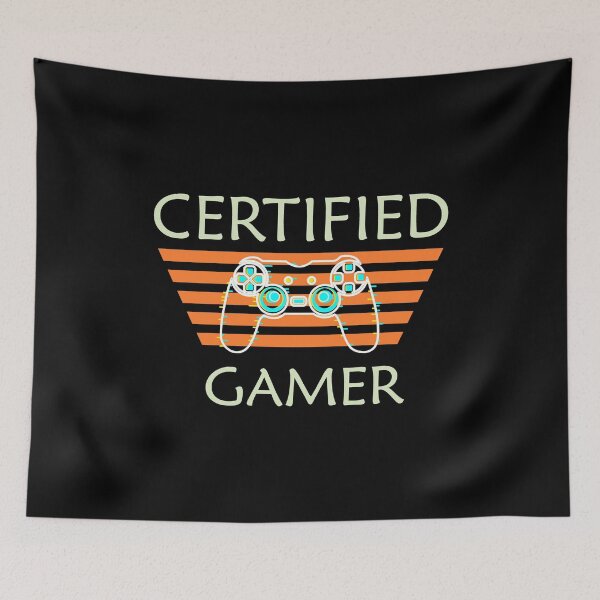 Item preview, Certified Gamer Vintage Controller Gamers Gift designed and sold by Wadia Hamda.