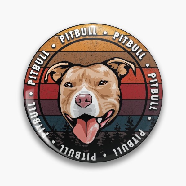 Item preview, Pitbull distressed sunset retro dog face design designed and sold by SamRVstore.