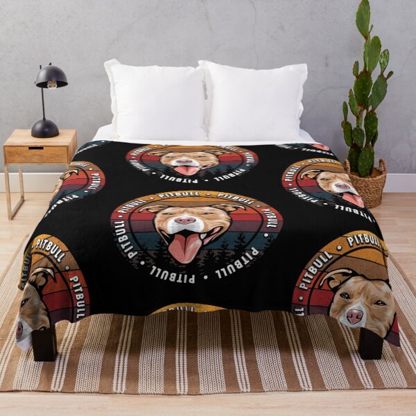 Item preview, Pitbull distressed sunset retro dog face design designed and sold by SamRVstore.