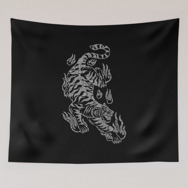 Item preview, 2022 Year of the Tiger - Flaming Grey Water Tiger designed and sold by Trinket-Trickster.