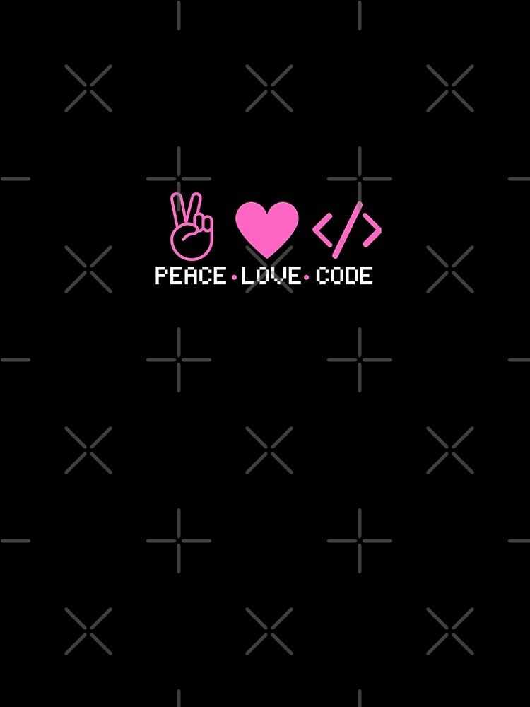 Thumbnail 5 of 5, A-Line Dress, Peace Love Code| Coding/Coder software engineer developer programmer geek coder STEM designed and sold by brinikki.