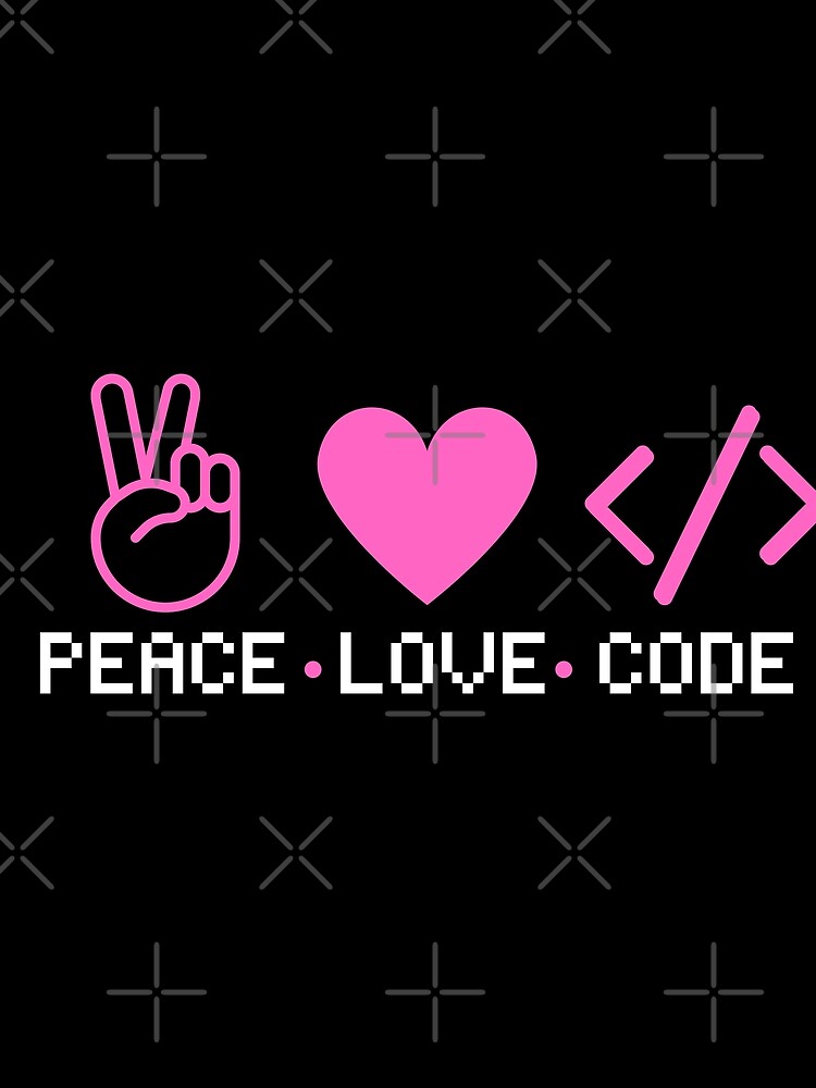 Thumbnail 3 of 3, Scarf, Peace Love Code| Coding/Coder software engineer developer programmer geek coder STEM designed and sold by brinikki.