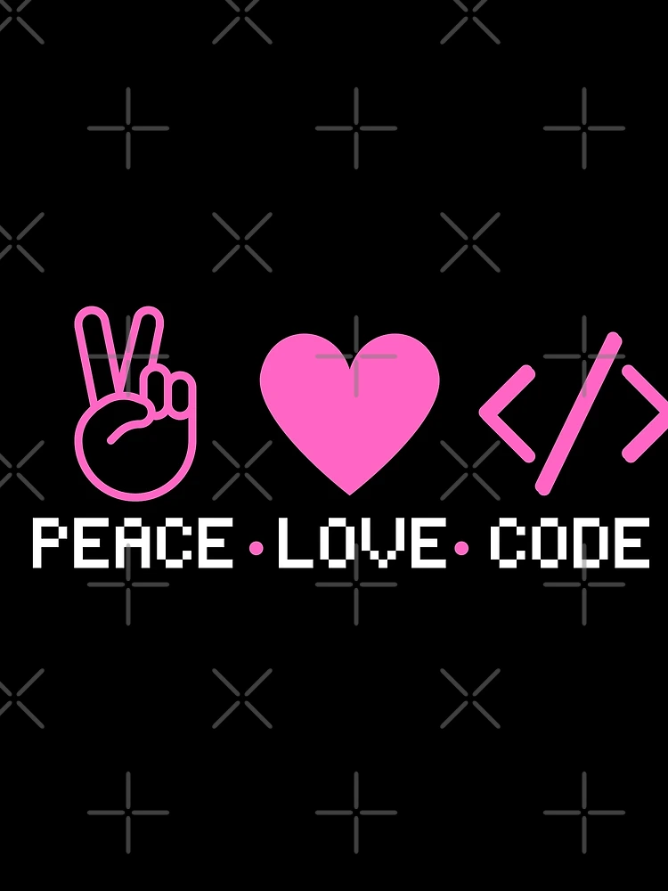 Thumbnail 3 of 3, Scarf, Peace Love Code| Coding/Coder software engineer developer programmer geek coder STEM designed and sold by brinikki.
