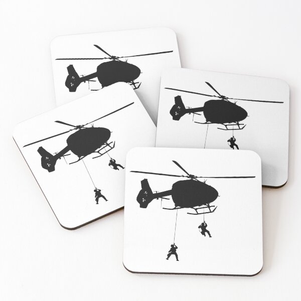 Item preview, Helicopter H 145 M / H145M Air Force, German Air Force, Police Special Forces abseil from helicopter. silhouette designed and sold by Marcin Adrian.
