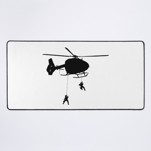 Item preview, Helicopter H 145 M / H145M Air Force, German Air Force, Police Special Forces abseil from helicopter. silhouette designed and sold by Marcin Adrian.
