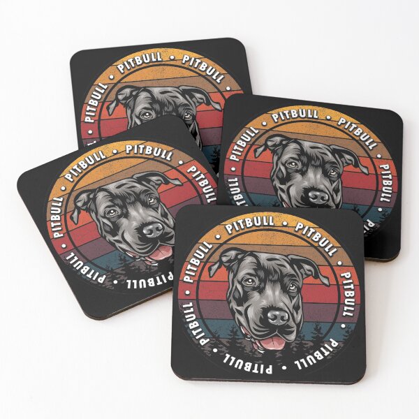 Item preview, Pitbull distressed sunset retro dog face design designed and sold by SamRVstore.