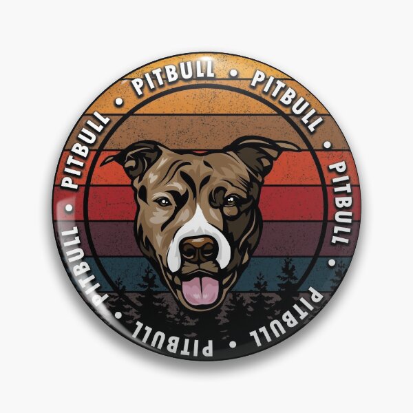 Item preview, Pitbull distressed sunset retro dog face design designed and sold by SamRVstore.