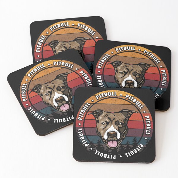 Item preview, Pitbull distressed sunset retro dog face design designed and sold by SamRVstore.