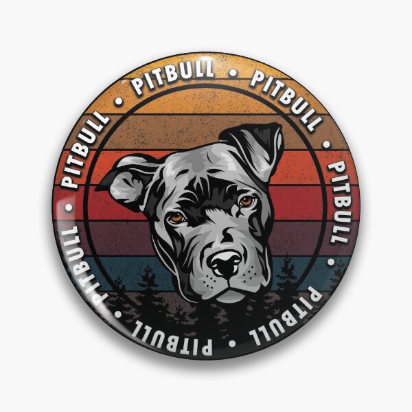 Item preview, Pitbull distressed sunset retro dog face design designed and sold by SamRVstore.