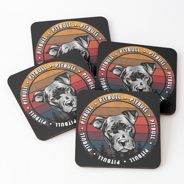 Item preview, Pitbull distressed sunset retro dog face design designed and sold by SamRVstore.