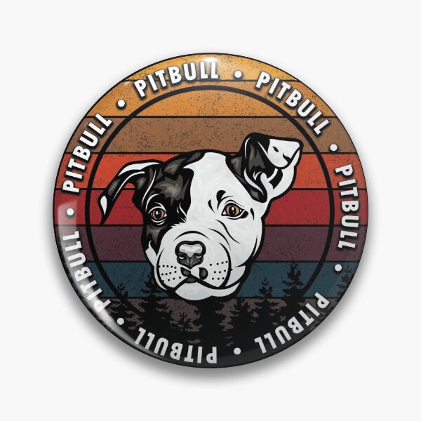 Item preview, Pitbull distressed sunset retro dog face design designed and sold by SamRVstore.