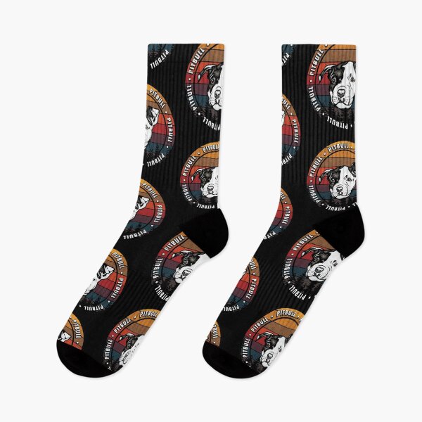 Item preview, Pitbull distressed sunset retro dog face design designed and sold by SamRVstore.