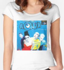 Aqua "Aquarium" Album Cover Women's Fitted Scoop T-Shirt