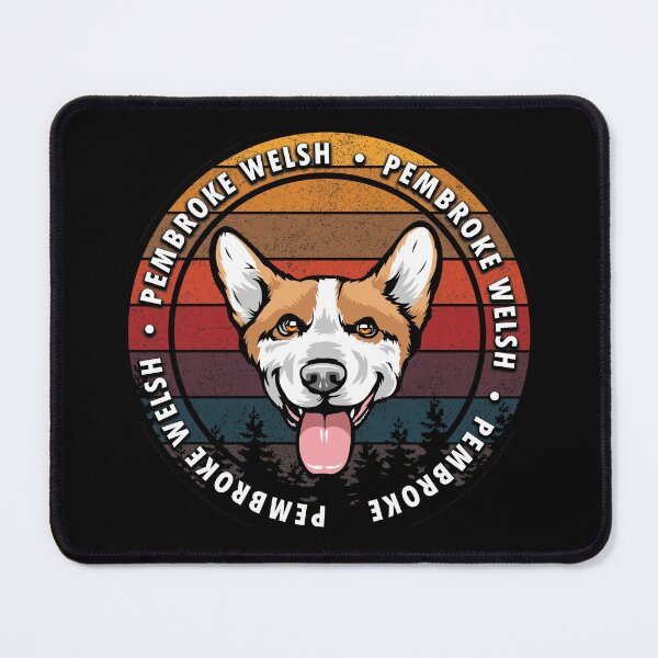 Item preview, Pembroke Welsh distressed sunset retro dog face design designed and sold by SamRVstore.