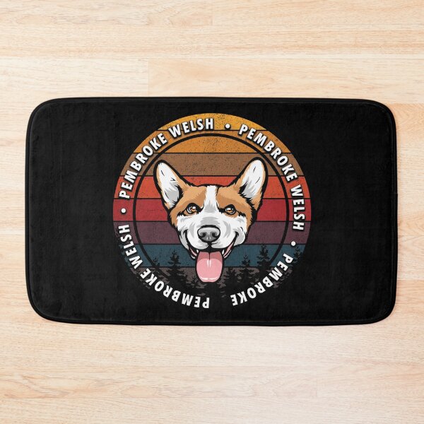 Item preview, Pembroke Welsh distressed sunset retro dog face design designed and sold by SamRVstore.
