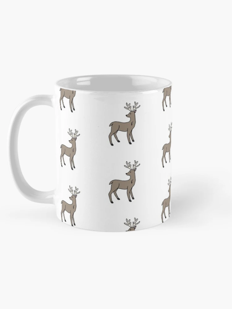 Aperçu 5 sur 6. Mug à café avec l'œuvre Cerf créée et vendue par Reeseworks.