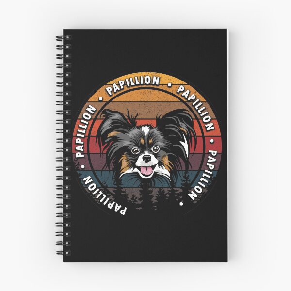 Item preview, Papillion distressed sunset retro dog face design designed and sold by SamRVstore.