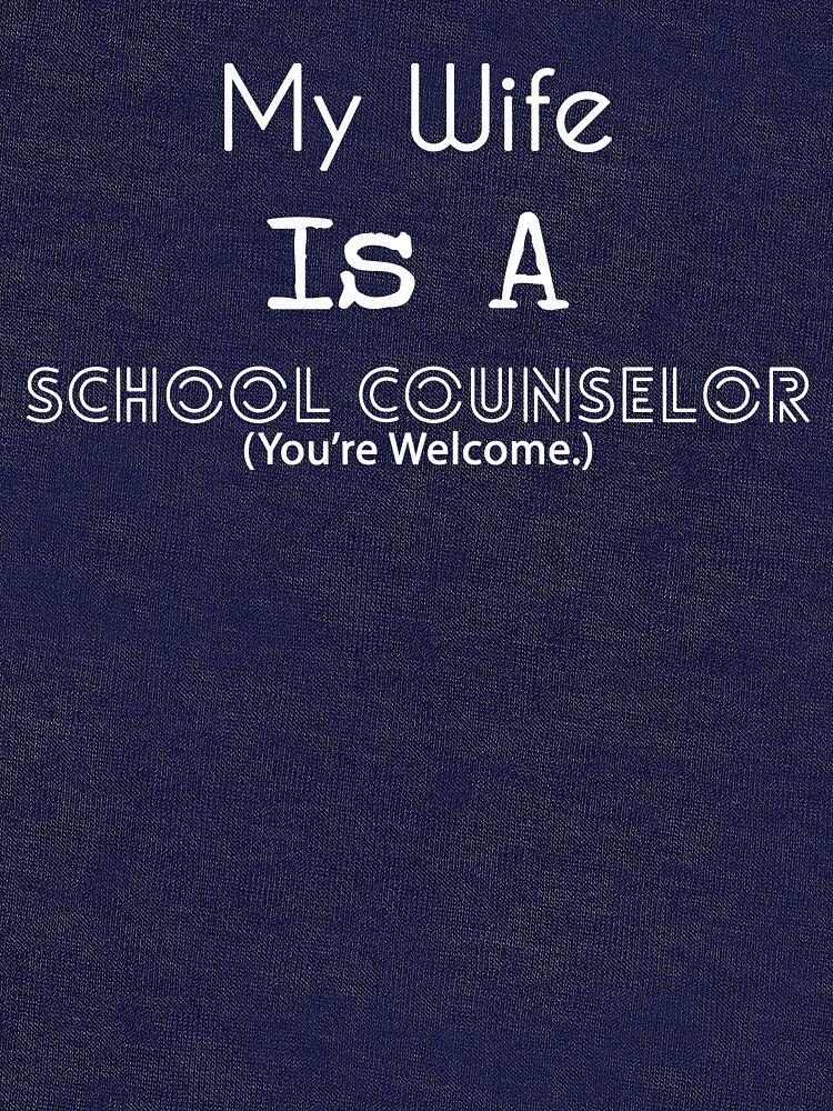 Thumbnail 7 of 7, Tri-blend T-Shirt, My Wife is a School Counselor - White Text designed and sold by SchoolCounselor.
