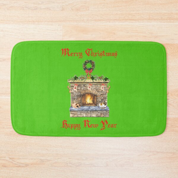 Item preview, Merry Christmas Happy New Year, Fireplace, Essential T-Shirt designed and sold by JoesCornerStore.