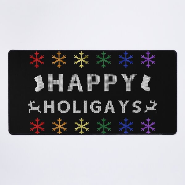 Item preview, Happy Holigays Ugly Sweater (Rainbow) designed and sold by Queerdelion.