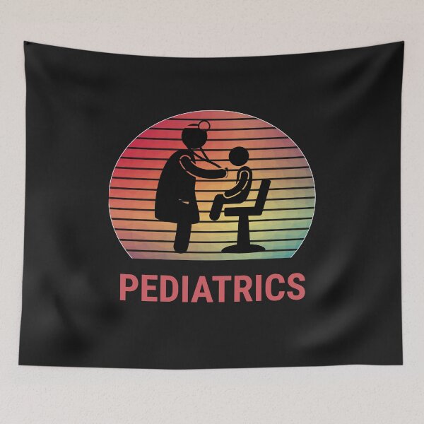 Item preview, Pediatrics, stethoscope, kids, pediatrician in sunset background designed and sold by doctors-apparel.