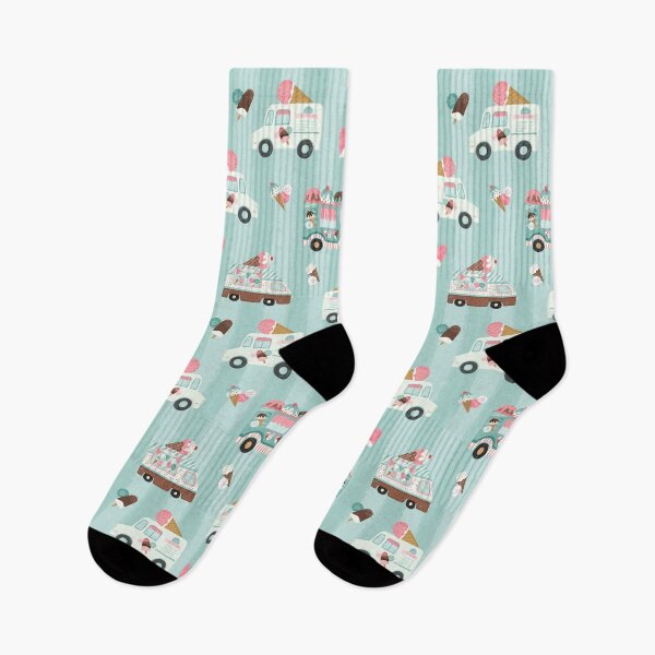Item preview, Vintage Ice Cream Trucks on Blue designed and sold by Heather Rosas.