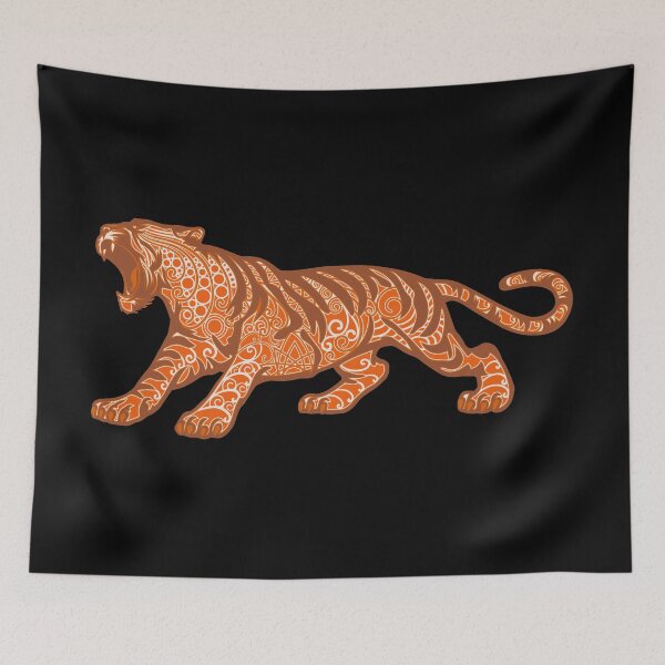 Item preview, 2022 Year of the Tiger Orange Layered Tiger designed and sold by Trinket-Trickster.