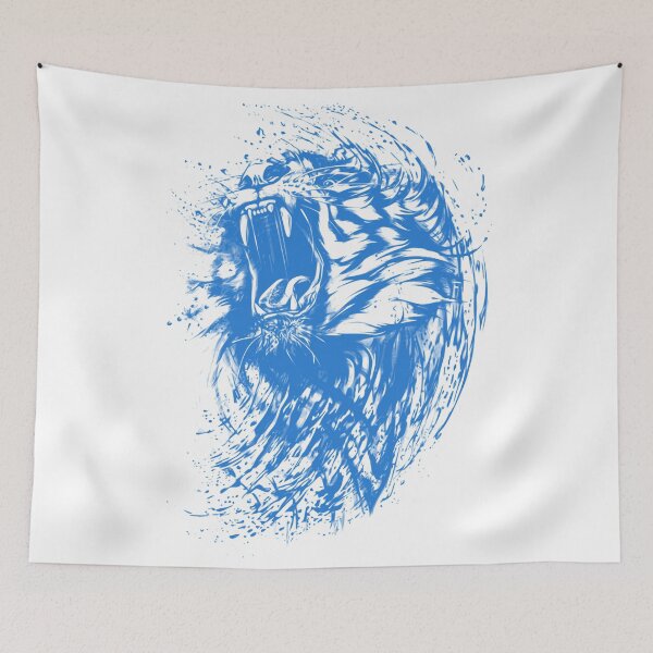 Item preview, Ink Tiger Wild Blue designed and sold by RafaelLima7.