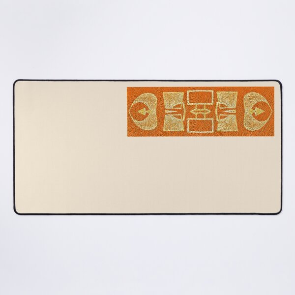 Item preview, African Wax Abstract Symbols Orange designed and sold by Tony Cisse.